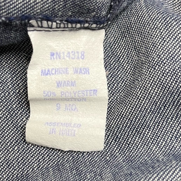 Vintage 1980s Baby Overalls with Patches - Picture 7 of 8